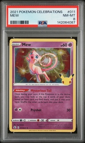 2021 POKEMON CELEBRATIONS #011 MEW PSA 8