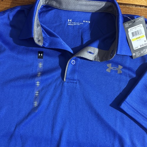 Under Armour Tech Poloshirt Herren Medium locker sportlich Golf feuchtigkeitsableitend NEU
