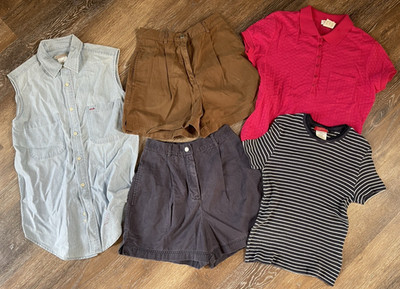 Vintage 90s Esprit Women's Junior Lot Tank Top, Shorts, Short Sleeve Shirts Tops