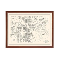 Old Map of South Norwalk, CT 1946 - Vintage South Norwalk Co