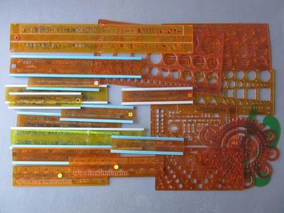 Rotring + Standardgraph 20 Zeichen- und Schriftschablonen Technisches  Zeichnen