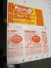 SUGAR DADDY 1970s candy wrapper Aurora race track Speedway trading card #5x