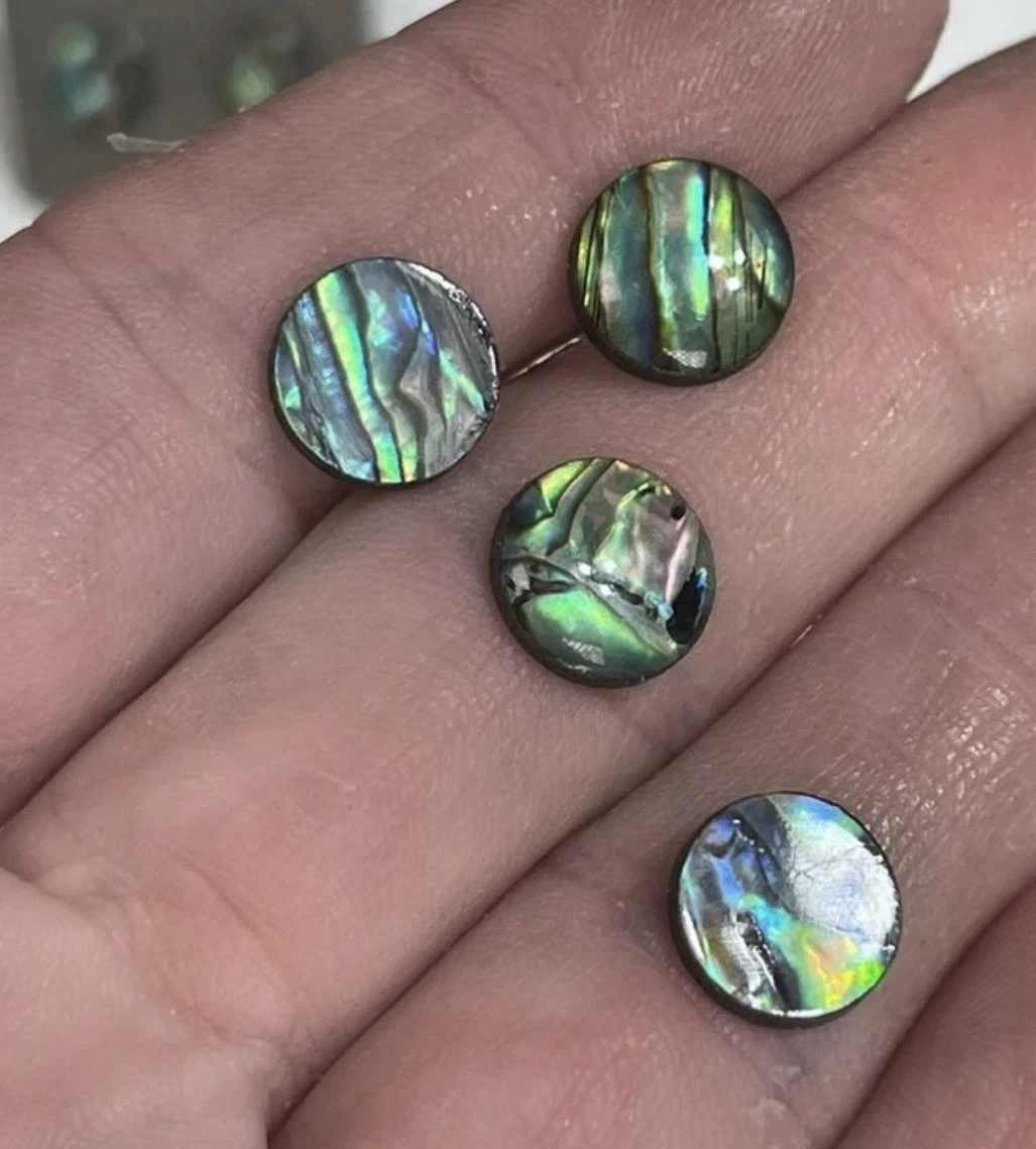 Real Paua Abalone Shell Cabochons, Bezels Earrings & more DIY JEWELRY MAKING Kit - product detail image 13