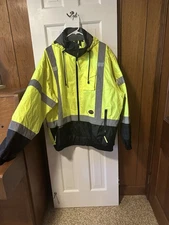 Pioneer Premium High Vis Safety Jacket 4XL Green Star Tech Workwear