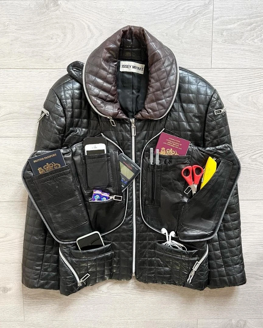 ジャケット・アウター issey miyake mao collor jacket pile ISSEY MIYAKE Leather Outer Shell Coats, Jackets & Vests for Men