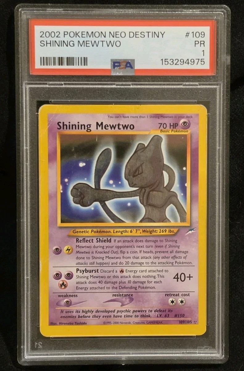 Mewtwo Pokémon TCG Neo Destiny Individual Collectible Card Game