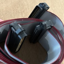 6ft DB34 Male to DB34 Female, DB34Male S037-1, Flat Ribbon Cable, 34 Gold Pins