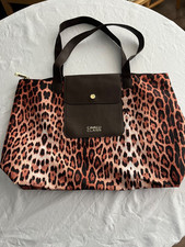 Women's Cavalli Class leopard print tote handbag. large