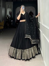 Royal Pure Chanderi Lehenga Choli Zari Weaving Border Sequins Dupatta