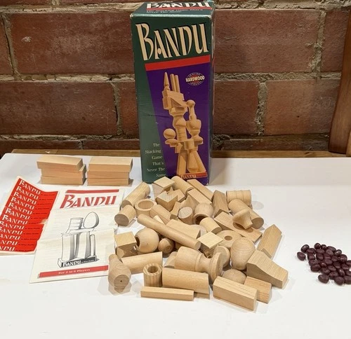 Vintage BANDU Stacking Game - Complete with all pieces Milton Bradley 1991