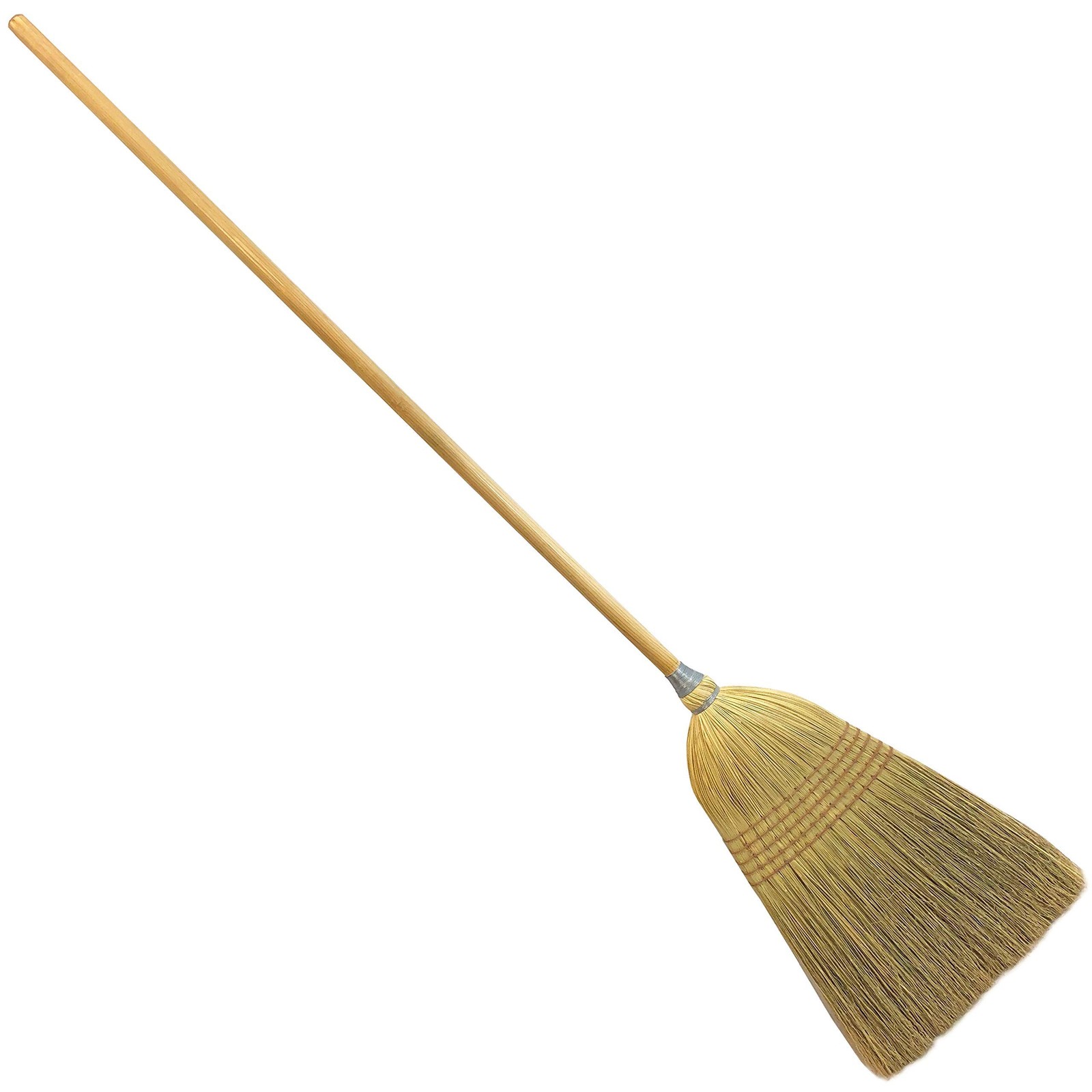 Weiler 95033 Heavy-Duty Corn Broom with Wooden Handle, 5 Sews, 100% Natural C...