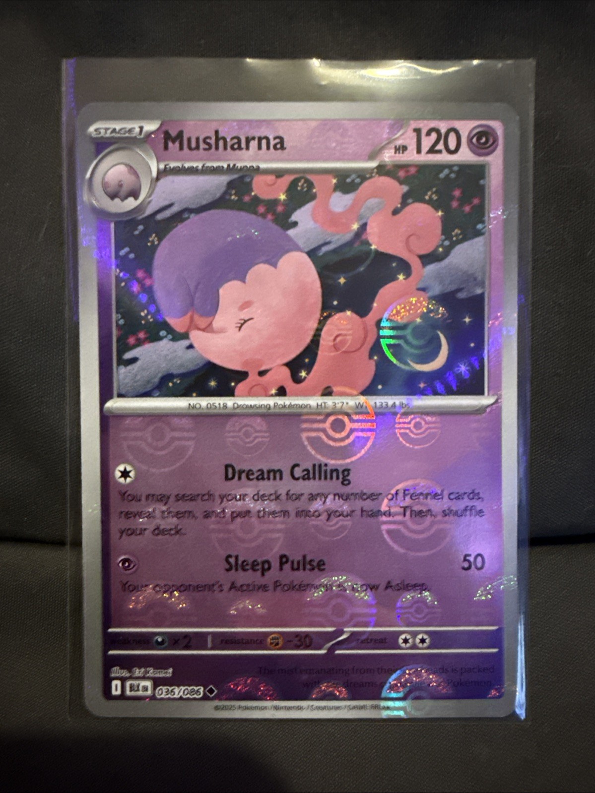 Musharna 036/086 Black Bolt Pokemon (Poke Ball, NM)