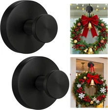 Reusable Suction Cup Hooks for Wreaths - No-Drill Holder for Doors & Windows