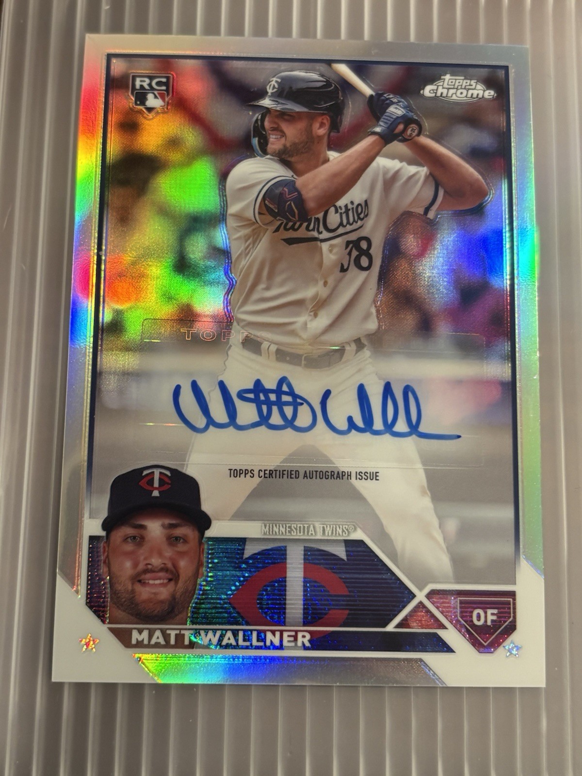2023 Topps Chrome - Matt Wallner #RA-MWA Refractor /499 (RC) Auto