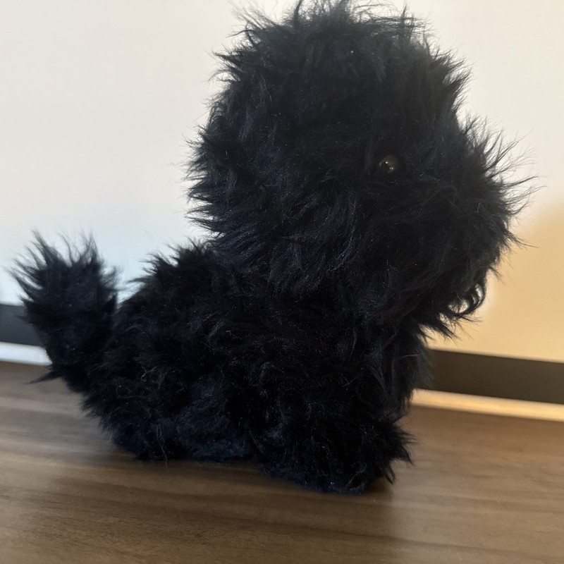 Vtg Dakin Black Scottie Dog Plush Stuffed Animal Toy 8” 1978 Red Bow Terrier Pup
