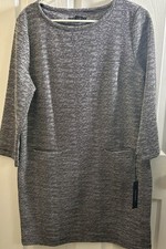 Tahari Size L Monochrome Dress