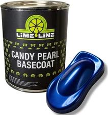 LiME LiNE Cobalt Blue Candy Pearl Basecoat - Full Coverage Candy Look - 1 Quart