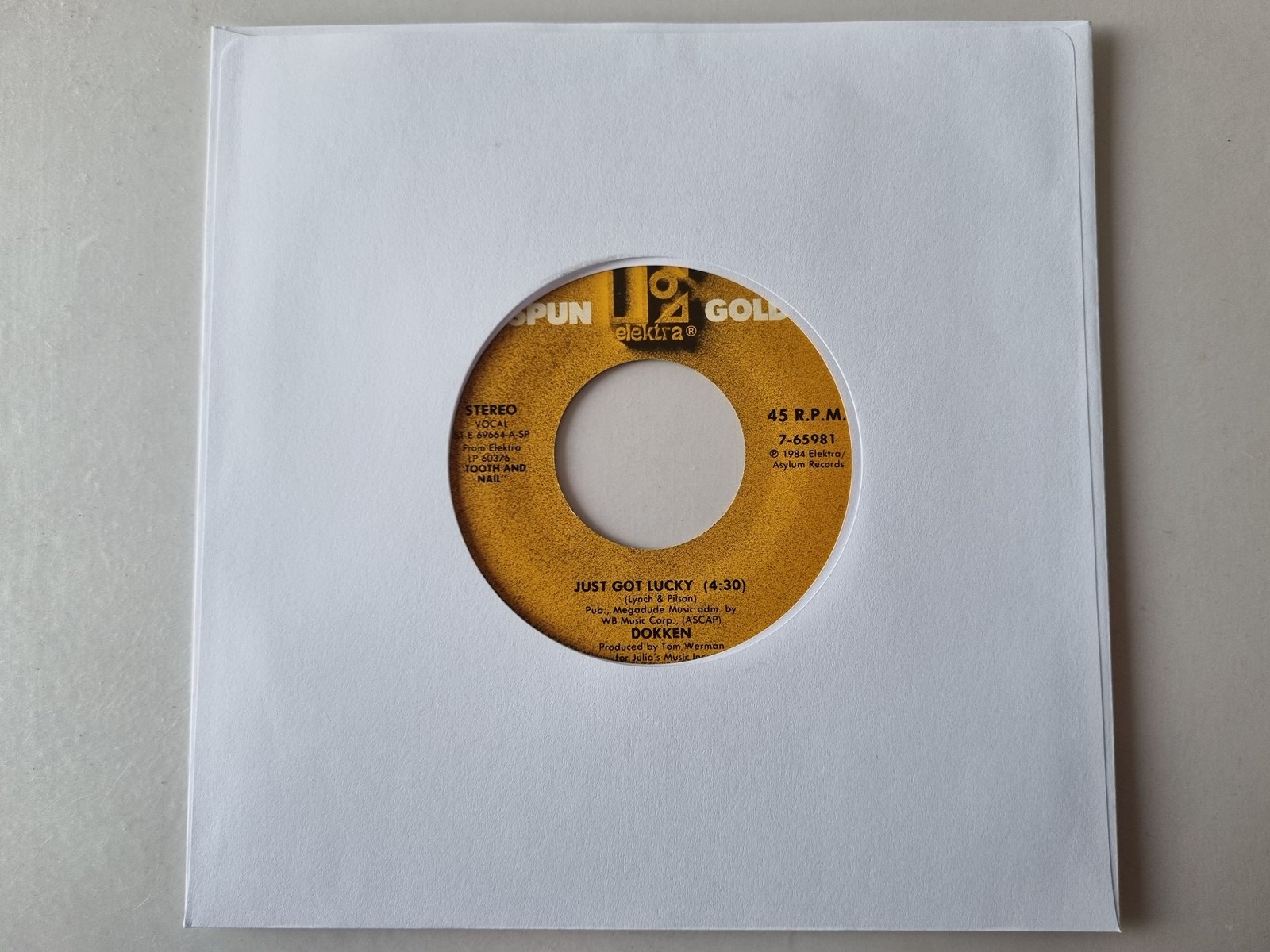 Dokken - Alone Again/ Just Got Lucky 7'' Vinyl US