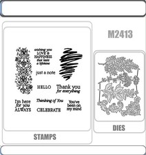 BEAUTIFUL MOTIPS Stamp and Metal Cutting Dies for DIY Handmade Cards Scrapbook