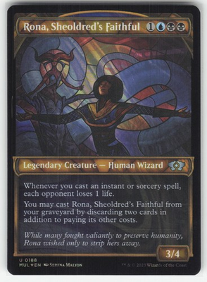 #ad Rona Sheoldred#x27;s Faithful Halo Foil March of the Machine 188 U NM MTG $1.99