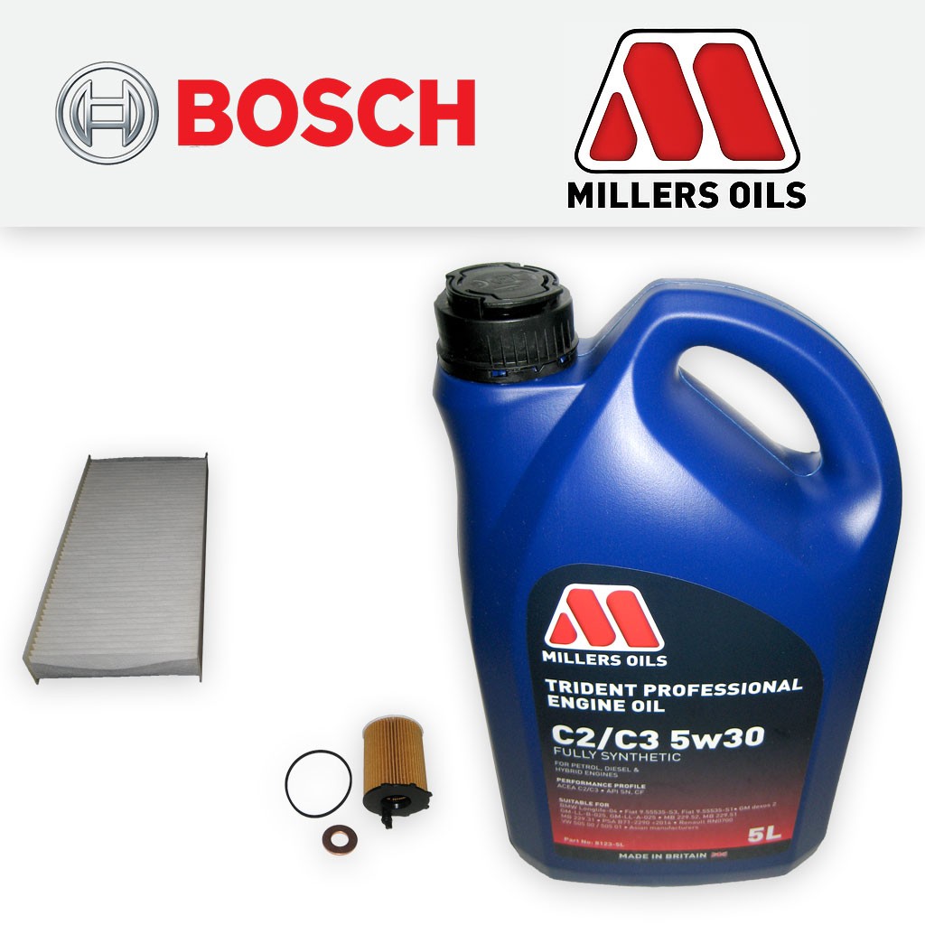 SERVICE KIT for CITROEN DISPATCH 1.6 HDI OIL CABIN FILTERS +C2/C3 OIL 2007-2016