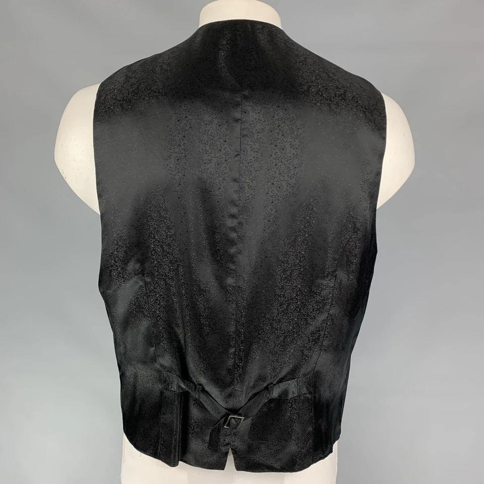 DOLCE & GABBANA Taille US 48 / IT58 Gilet Boutonné En Laine Noire - Photo 3/4