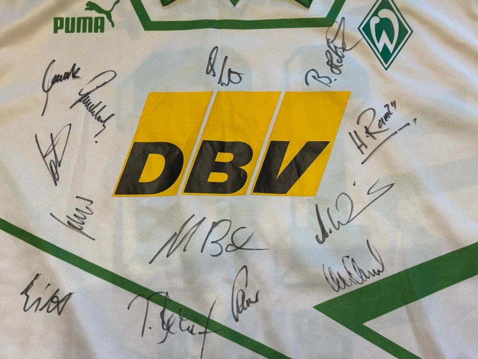 Werder Bremen Puma Langarm Trikot 1993/94 "DBV" + Nr.16 Gr.XL - Bild 2 von 4