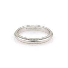 Tiffany & Co. Double Milgrain Platinum Weddin...