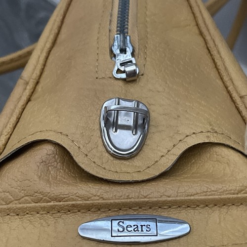 Vintage MCM Sears Featherlite Pullman Suitcase With Matching Tote No Key - Picture 10 of 10
