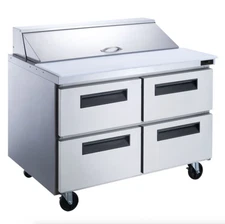NEW 4 Drawer 60" Refrigerated Mega Top Prep Table NSF Dukers DSP60-24M-D4 #4041