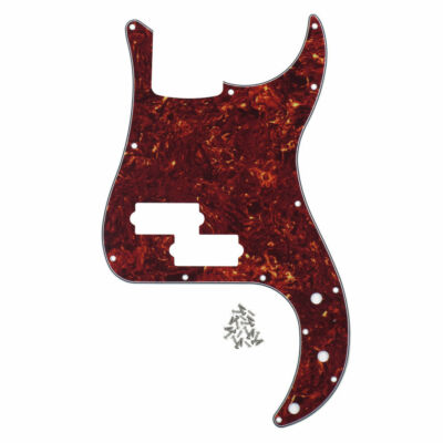 P Bass Pickguard Scratch Plate 13 Holes Red Tortoise for 4-String P PB