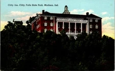 Postcard Clifty Inn Clifty Falls State Park Madison Ind