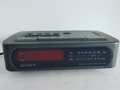 Sony Dream Machine FM/AM Digital Clock Radio Model ICF-C26 Tested