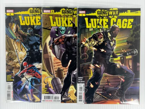 Lot of 3 Luke Cage: Gang War #1, 3-4 Caanan White Covers Marvel Comics 2023 NM