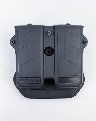Universal Double Magazine Holder Fit 9mm 10mm .40 .45 Dual & Single Stack
