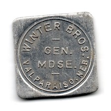 WINTER BROS. GEN. MDSE. • GOOD FOR 10¢ IN TRADE • VALPARAISO, NE. • TC-108853