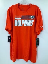 MIAMI DOLPHINS TEAM ISSUED ORANGE NIKE DRI-FIT SHORT SLEEVE SHIRT NEW W TAGS 3XL