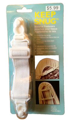 4 BED SHEET GRIPPERS FASTENERS HOLDERS STRAPS ELASTIC - NEW