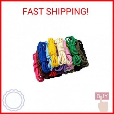 20 Pairs Round Shoelaces Assorted Colored 5mm Width Shoe Laces Strings for Sneak