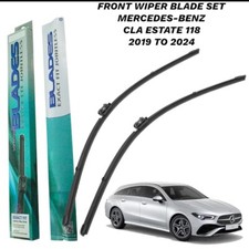 Front Wiper Baldes Set Pair Fits Mercedes-Benz CLA Estate 2019 - 2024 118