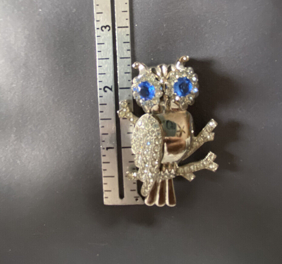 STERLING SILVER 26 Grams, Vintage Owl Pin - image 16