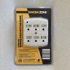 ELECTRICAL WORK ZONE 6-OUTLET SURGE PROTECTOR CUBE - Great Protection