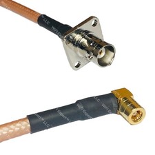 RG400 BNC Flange Female to SMB FEMALE ANGLE RF Cable FAST-SHIP LOT