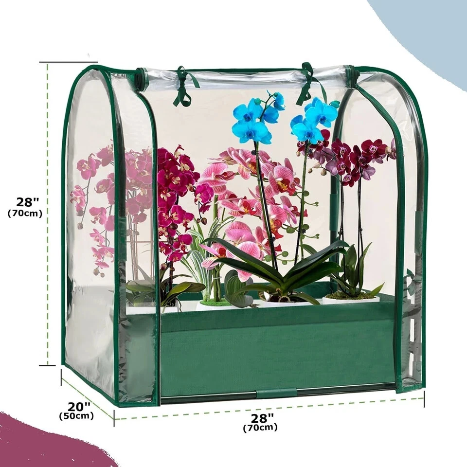 Mini mesa jardín invernadero vivero cubierta de plantas tienda cúpulas de humedad para interior Foto 2 de 4