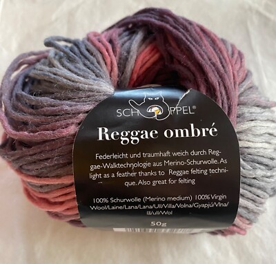 Schoppel Reggae Ombre yarn, 100% Merino, 109 yds.