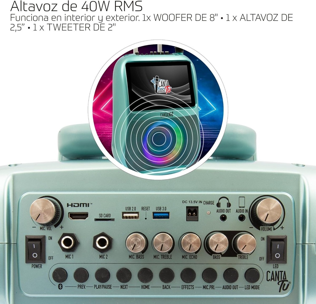 Canta Tu Karaoke 32GB verde Display Touch 14