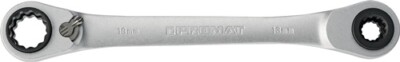 PROMAT  Multifunktionsknarrenringschlüssel 4 in 1 10 - 13 - 17 - 19 mm 12-KT. Lä