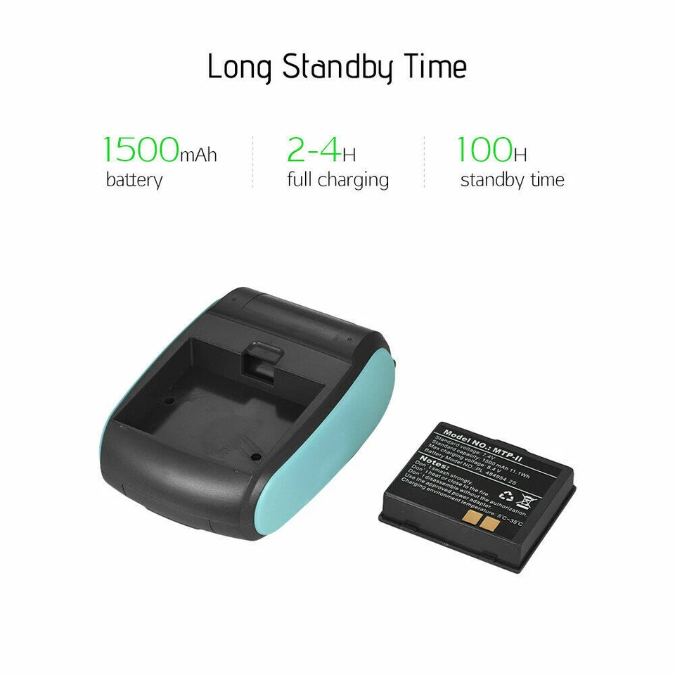 Portable Bluetooth 58mm Handheld Pocket iOS /Android POS Thermal Receipt Printer - Image 2 of 4