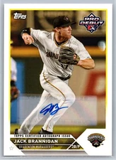 Jack Brannigan AUTO RC 2023 Topps Pro Debut Pittsburgh Pirates Fresh MINT