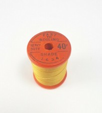 Belding Corticelli Spool Thread Bel-Waxed Gold Color Heavy Duty Cotton Wood Vtg